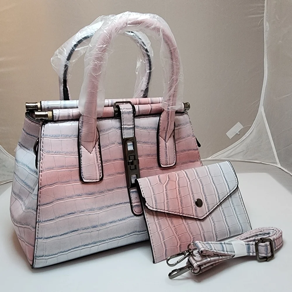 Crocodile Embossed Handbag